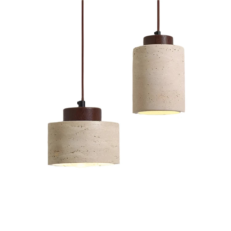 Retro Nordic Travertine LED Pendant Lamp