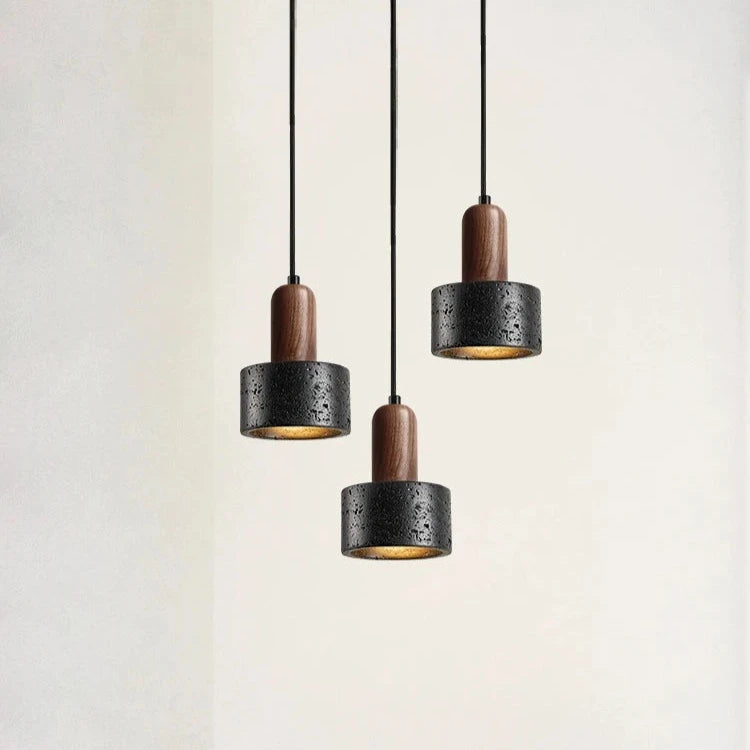 Black Stone LED Pendant Lamp