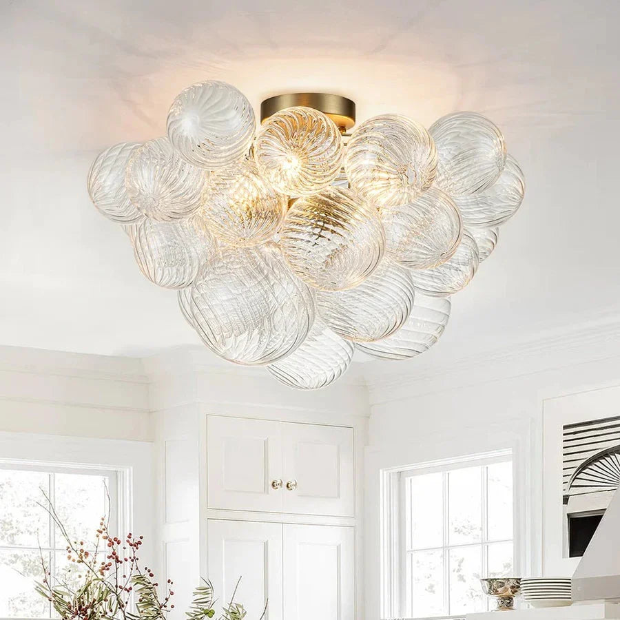 Cluster Ribbed Bubble Chandelier