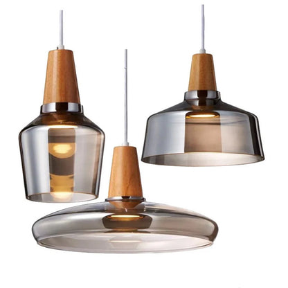 Moderne Loft Industriële Noordse Glazen Hanglamp