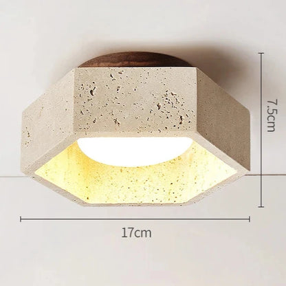 Fijación de Techo de Travertino Hexagonal