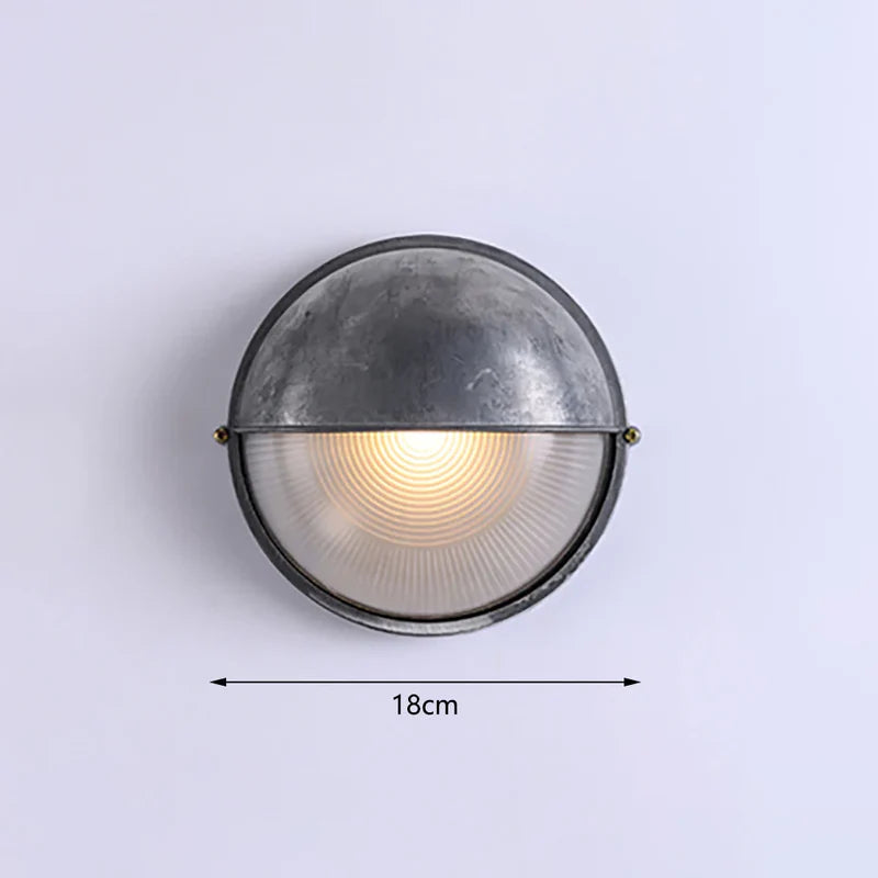 Retro Industrial Vintage Glass IP65 Waterproof Outdoor Wall Lamp