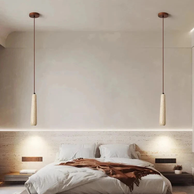 Travertine Tube Pendant Lamp