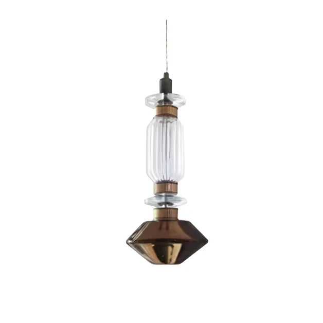 Irregular Art Glass Bottle Pendant Light