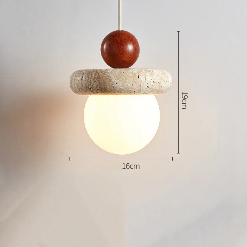 Cream Travertine Pendant Chandelier