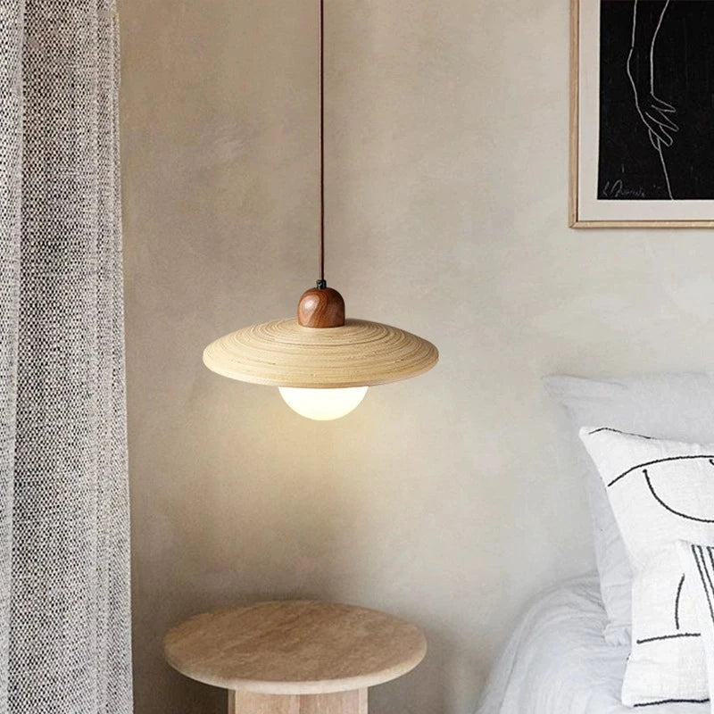 Noordse Bamboe &amp; Houten Hanglamp