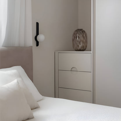 Thais Wood Nordic Glass Wall Light