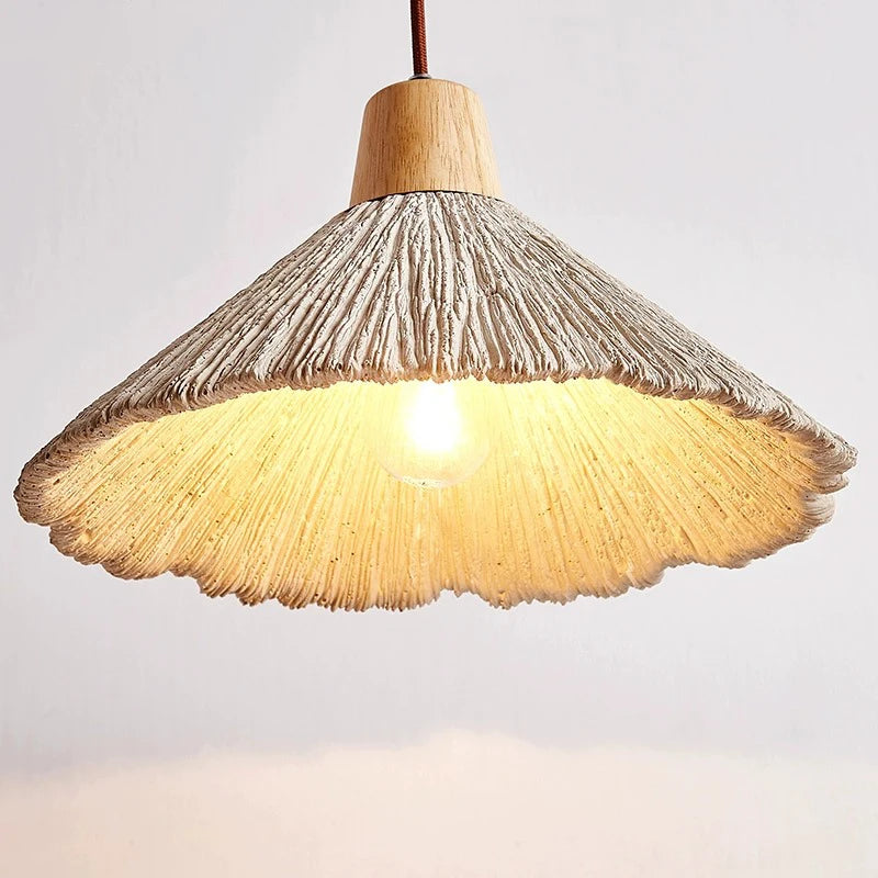 Cream Retro Wabi-Sabi LED Pendant Lamp