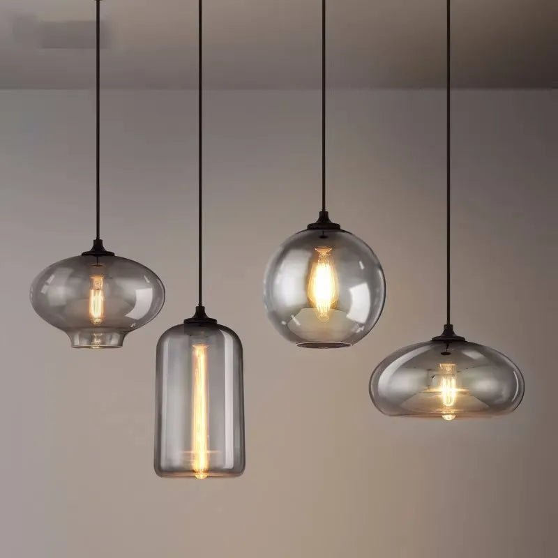 Lampadario in vetro sospeso Glasslustre nordico