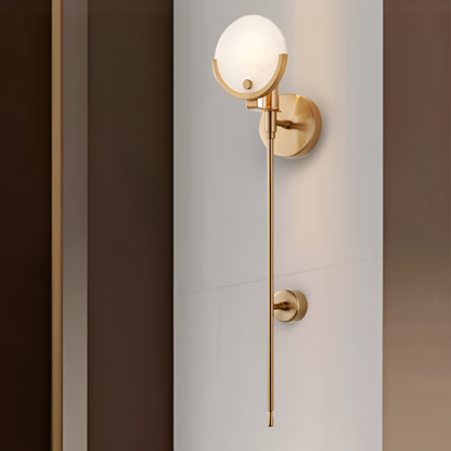 The Shine of Gold and Marble Wall Lamp