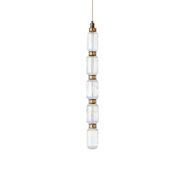 Irregular Art Glass Bottle Pendant Light