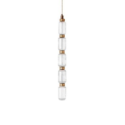 Irregular Art Glass Bottle Pendant Light