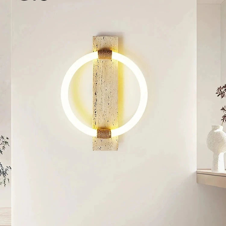 Travertine Medieval Retro LED Wall Lamp