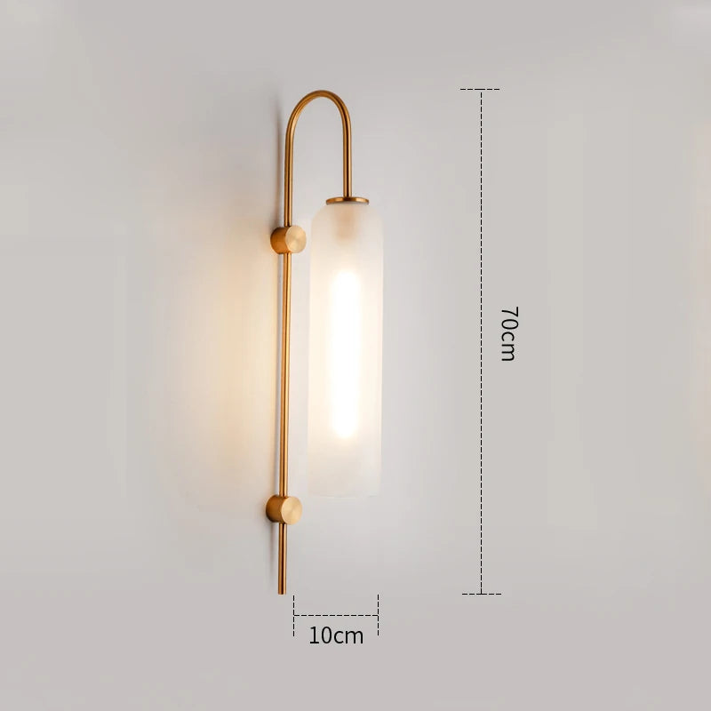 Lampada da parete in vetro di lusso nordico