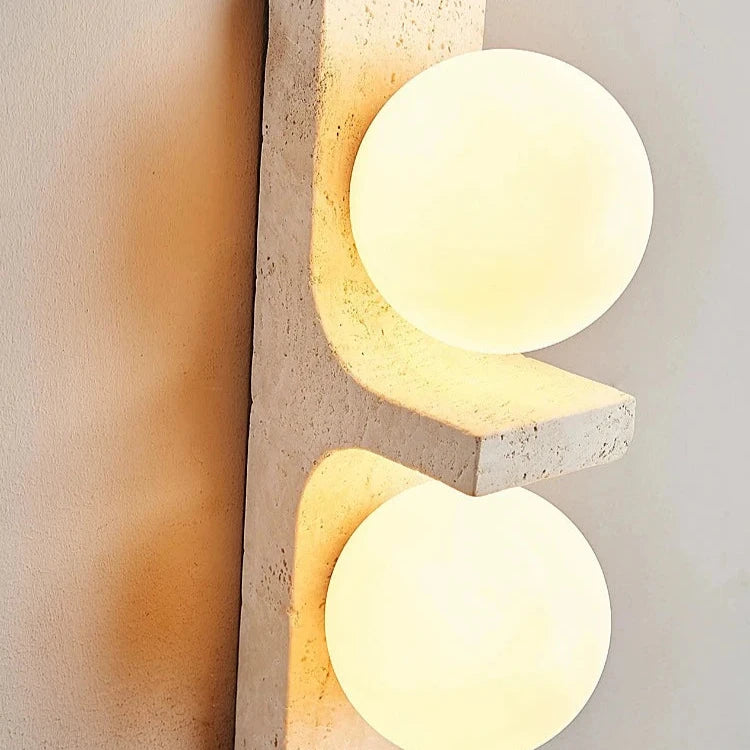 Long Strip Stone Travertine Wall Lamp