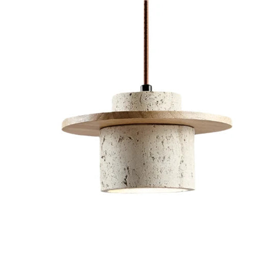 Japanese Style Vintage Travertine Pendant Light