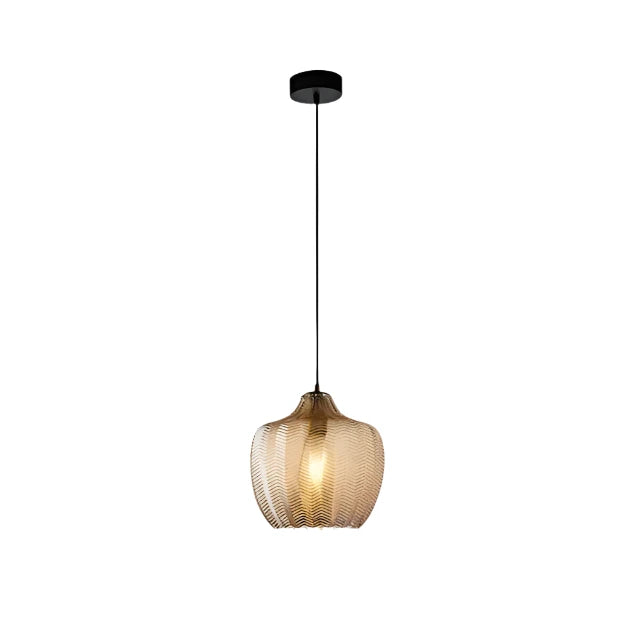 Nordic Style Wavy Glass Pendant Ceiling Lamp