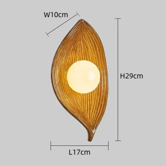 Lampada da parete in stile giapponese Nordic Zen Leaf