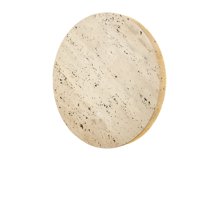 Travertine Stone Round LED Wall Lamp