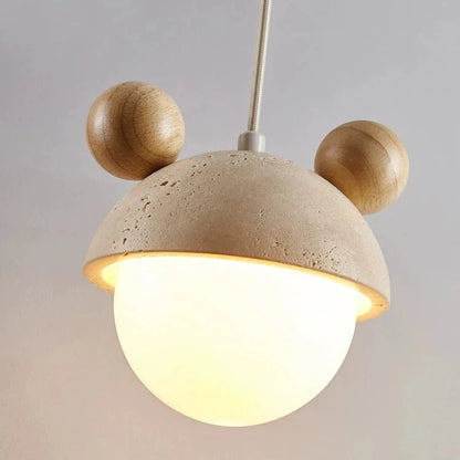 Lampada a sospensione in travertino Micky