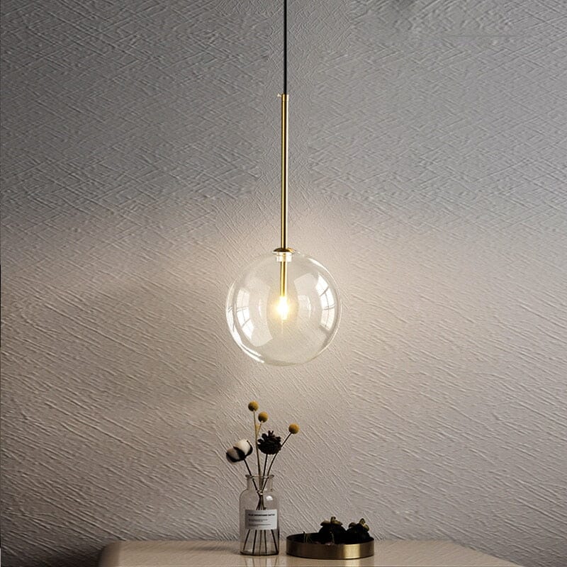 Lampe à suspension en verre scandinave