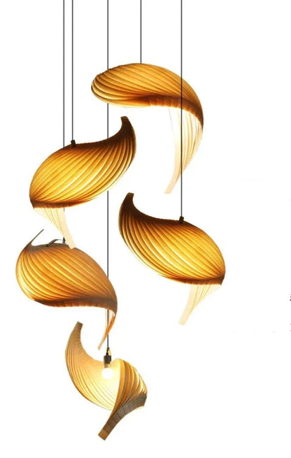 Elegant Japanese Vortex Pendant Light