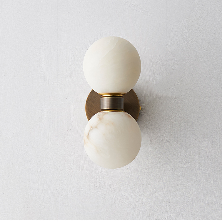 Tabadal Double-Headed Modern Marble Wall Light