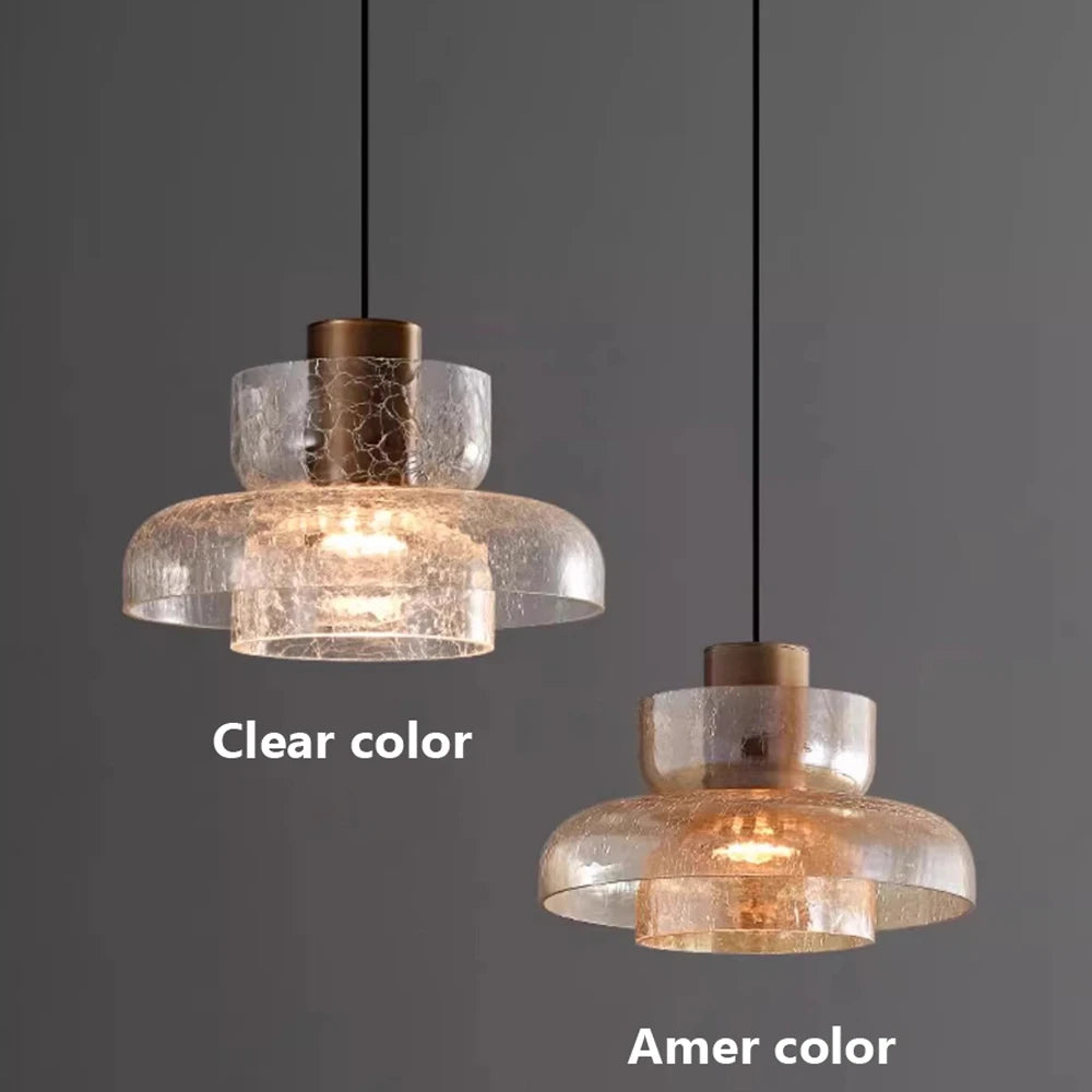 Retro Cracked Glass Pendant Lamp