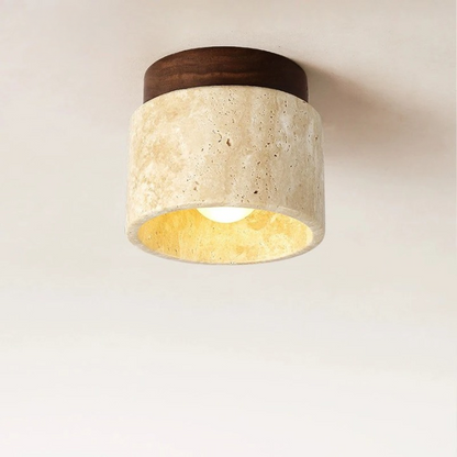 The Stone Travertine Ceiling Light Fixture