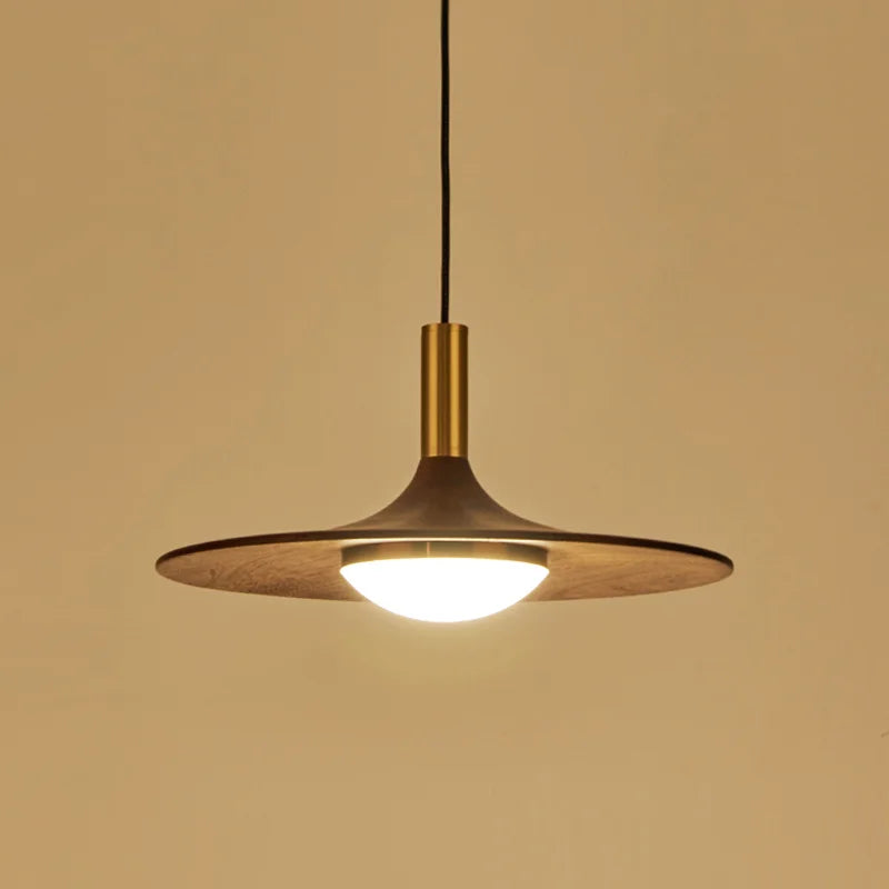 Elegant Walnut Nordic Pendant Light