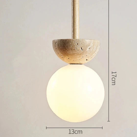 Ronde Travertine LED Hanglamp