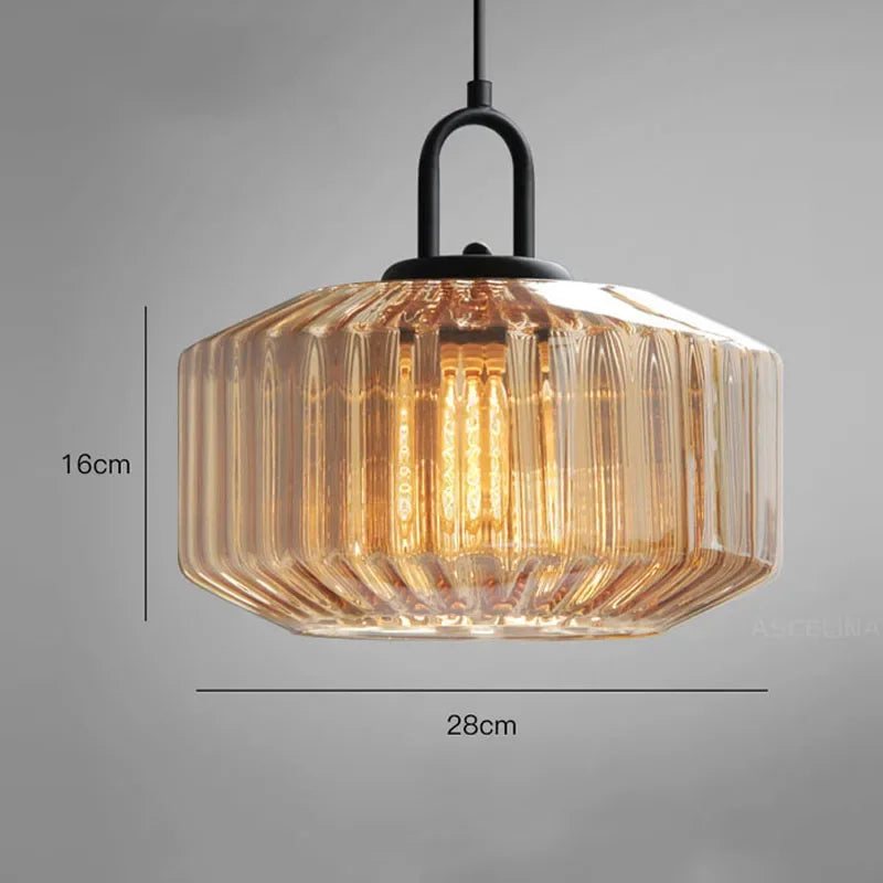 Retro Glazen Nordic Loft Design Hanglamp