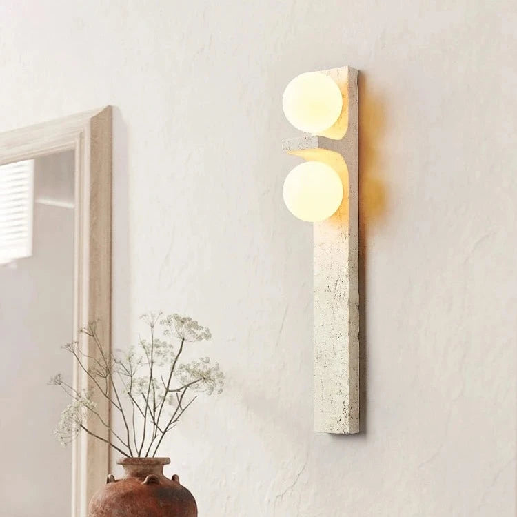 Long Strip Stone Travertine Wall Lamp