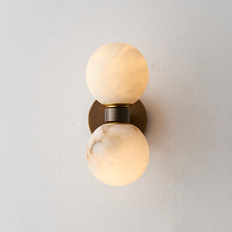 Tabadal Double-Headed Modern Marble Wall Light