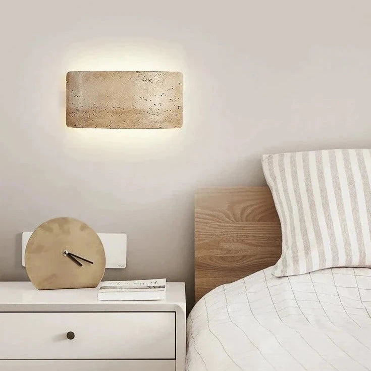 Modern Travertine Stone Wall Lamp