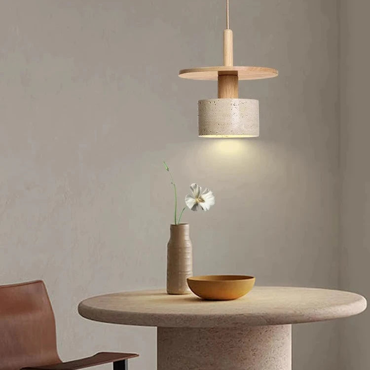 Travertine Vintage Retro Style Pendant Lamp