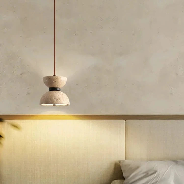 Elegant Travertine Stone Lamp