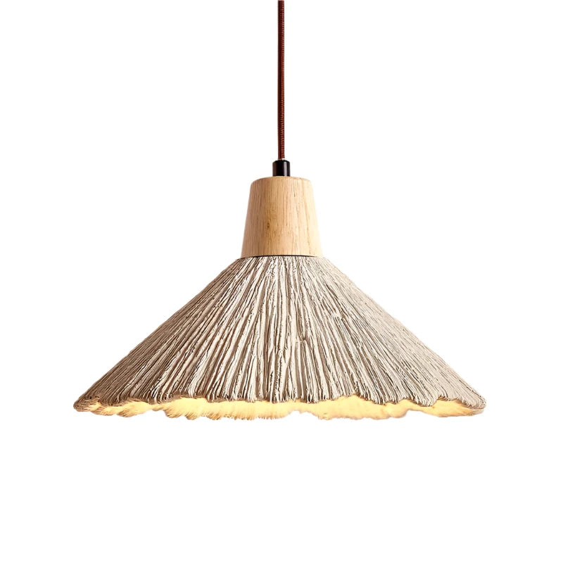 Cream Retro Wabi-Sabi LED Pendant Lamp