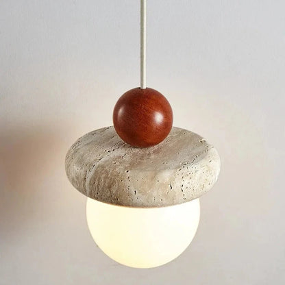 Cream Travertine Pendant Chandelier