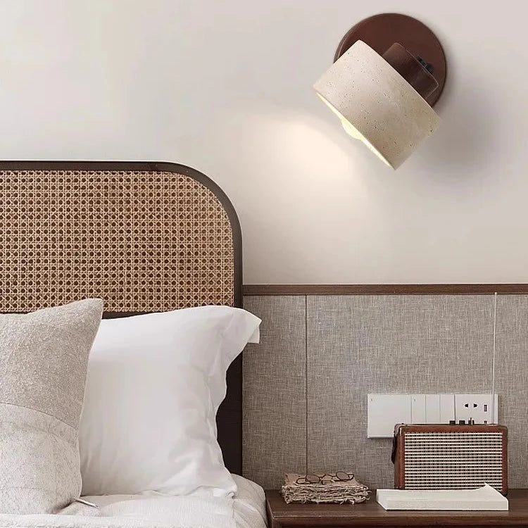 Study Reading Travertine Stone Led Wall Lamp