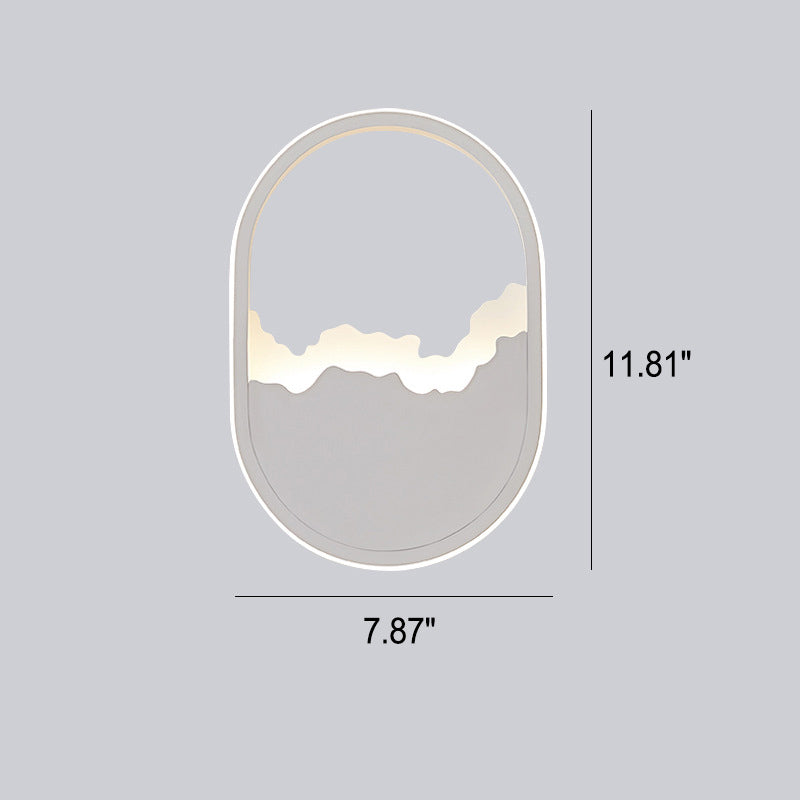 WaveGlow - Lampada da parete LED ovale moderna in ferro con un raffinato design a onda