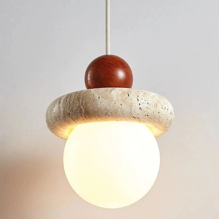 Cream Travertine Pendant Chandelier