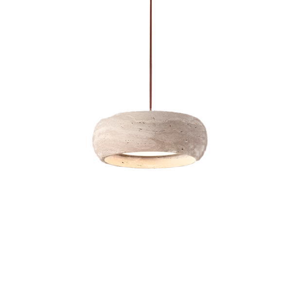 Travertine Vintage Cream Schijf Hanglamp