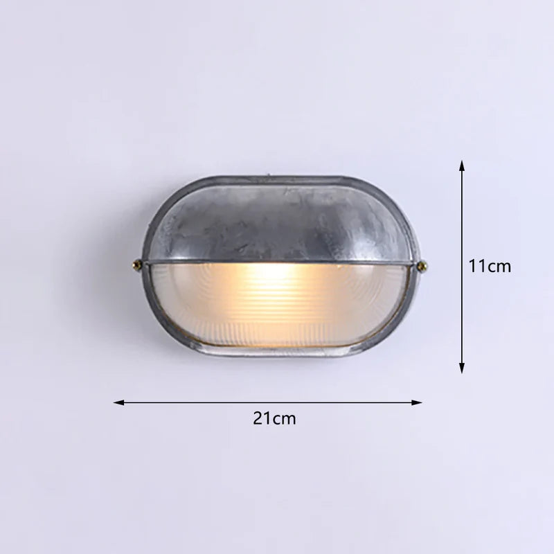 Retro Industrial Vintage Glass IP65 Waterproof Outdoor Wall Lamp