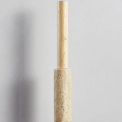 Cream Travertine Long Tube Pendant Lamp