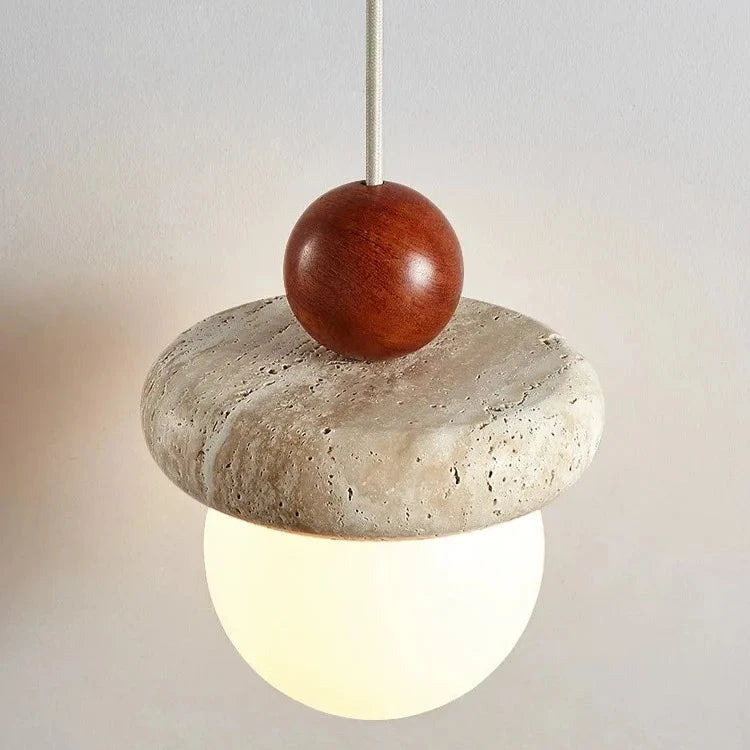 Cream Travertine Pendant Chandelier