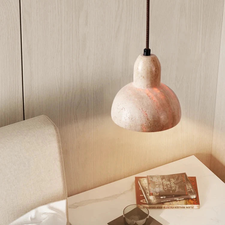 Retro Travertine Natural Stone Hanging Light