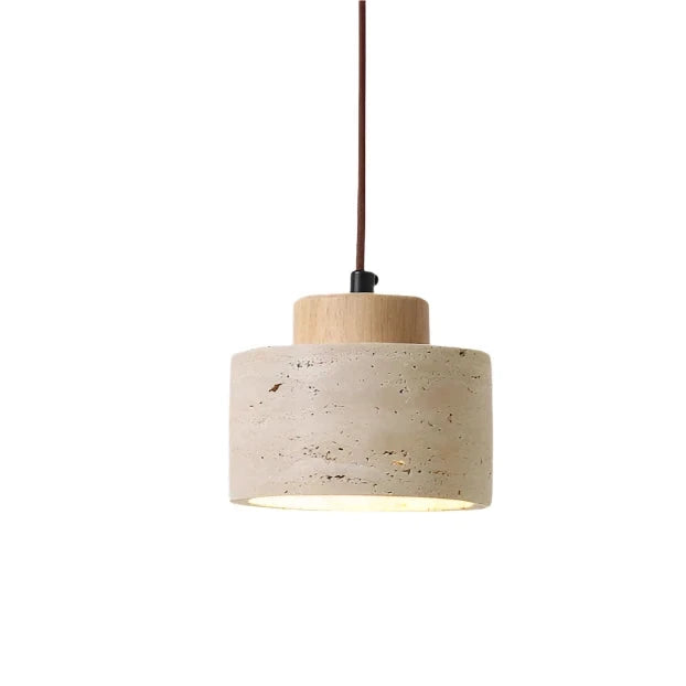 Nordic Travertine Clear Minimalist Pendant Light