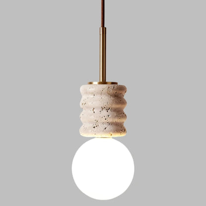 Lustre LED moderne en pierre lampe de chevet suspendue