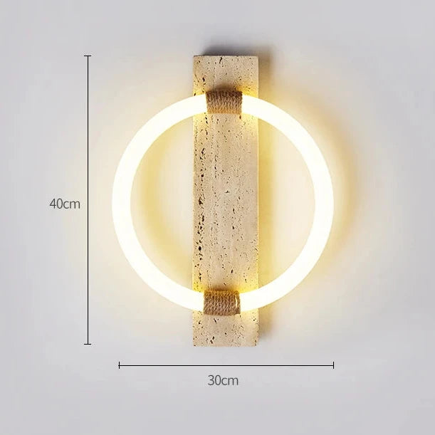 Travertine Medieval Retro LED Wall Lamp